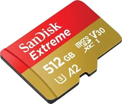 SanDisk Extreme Micro SDXC 512GB UHS-I Memory Card, Up to 160MB/s Read Performance, Gold And Red | SDSQXA1-512G-AN6MA