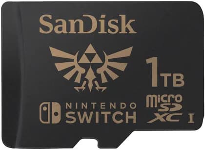 SanDisk 1TB microSDXC UHS-I Memory Card, Designed for Nintendo Switch, Compatible With 100MB/s Read Speed, 90MB/s Write Speed, Black | SDSQXAO-1T00-GN6ZN