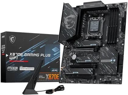 MSI X870E GAMING PLUS WIFI AM5 ATX Motherboard, AMD X870E Chipset, 4x DDR5 UDIMM Slots, Up to 256GB Max Memory, 3x PCI-E x16 Slots, 3x M.2 Slots | 911-7E70-025