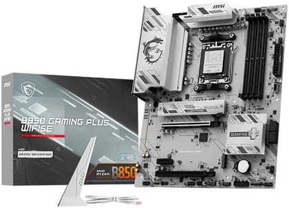 MSI B850 GAMING PLUS WIFI6E AM5 ATX Motherboard, AMD B850 Chipset, 4x DDR5 UDIMM Slots, Up to 256GB Max Memory, 2x PCIe x16 Slots, 2x M.2 Slots | 911-7E80-001
