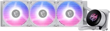 MSI MPG CORELIQUID P13 AIO Liquid CPU Cooler, 360mm, 2.1" IPS 480x480 LCD, 3x CycloBlade 9 ARGB Fans, 2050RPM, 64.89CFM, 3400RPM Pump, Streamline Cable, White | 306-7ZWGA21-L80