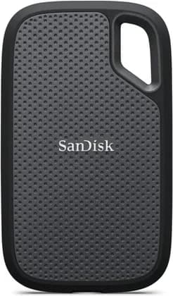 SanDisk Extreme USB 3.2 Gen 2 Portable SSD, 2TB Capacity, Read Speeds up to 1000 MB/s, IP65 Rated for Dust & Water Protection, Drop Protection up to 9.8', Black | SDSSDE62-2T00-GA0