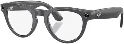 RayBan Meta Headliner (Gen 2) Glasses with Meta AI, Low Bridge Fit, Smart Glasses, Clear/Emerald Transition Lenses, Built-in HD Camera, 50 Size, Open-Ear Audio, Shiny Asteroid Grey | 8056262721360