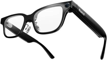 Rokid AI Glasses, AI & AR Smart Glasses with 12MP Camera, Micro-LED Waveguide Display, 1500-Nit Brightness, Real-Time Translation & AI Assistant, Black | AI-GLASSES