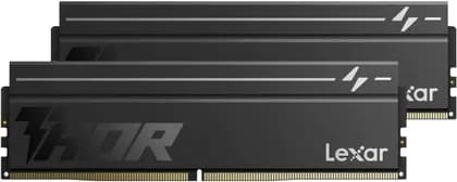 Lexar THOR 2nd Gen DDR5 Desktop Memory, 32GB (2x 16GB) Capacity, 6000 MT/s Memory Speed, CL38, 1.35 Voltage, Intel XMP 3.0 & AMD EXPO, Black | LD5U16G60C380V-RGD