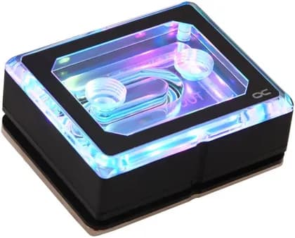 Alphacool Eisblock XPX Aurora Pro CPU Waterblock, Nickel Copper Base, Acrylic Cover, Digital aRGB, For AMD & Intel (AM4/AM5/TR4/LGA1700/2066/3647/4677), 147 Fins | 12950