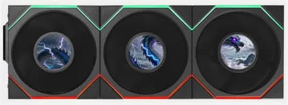 Lian-Li UNI FAN TL LCD FLEX Standard Case Fan, 120mm Fan Size, 1900 RPM Fan Speed, 66 CFM Airflow, Fluid Dynamic Bearing, PBT / PA66 Material, Pack of 3, Black | 12TLLCD1F3B