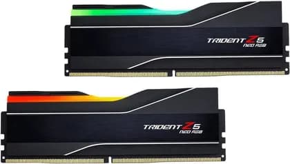 G.SKILL Trident Z5 Neo RGB Series 128GB (2x64GB) DDR5 Dual Channel Desktop Memory Kit, 6000MT/s Memory Speed, CL34-44-44-96 Latency, Intel XMP/AMD EXPO, 1.35V Voltage, Black | F5-6000J3444F64GX2-TZ5NR