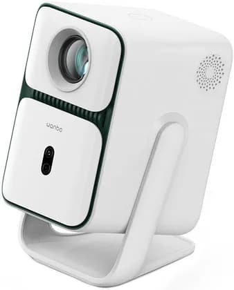 Wanbo T2 Ultra Gimbal Projector-AndroidTV 11.0, 500 ANSI,1920 x 1080P FHD, DRM L1, Innovative 120°Rotating Projection, ASA 3.0 Autofocus & Auto Keystone Correction, White | T2-Ultra