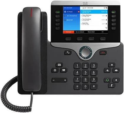 Cisco 8851 IP Phone, 5" WVGA Color Display, 4 Programmable Line Keys, Full Duplex Speakerphone, Bluetooth 3.0 Support, 10 / 100 / 1000 Ethernet Switch, Wall Mountable, Black | CP-8851-K9