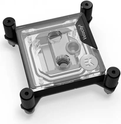 EKWB EK-Quantum Velocity3 1700/1851/AM5 CPU Block, EK-Matrix7 Compliant, Nickel-Plated Copper Cold Plate, CNC-Machined From Black POM Acetal, Plexi | 3831109881118