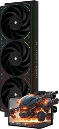 ThermalRight Levita Vision 360 UB ARGB Liquid CPU Cooler, 360mm, 6.67" 2K Curved Screen, 2400x1080, 3x 120mm ARGB Fans, 2150RPM, 3000RPM Pump, Black | LV360 UB ARGB Black