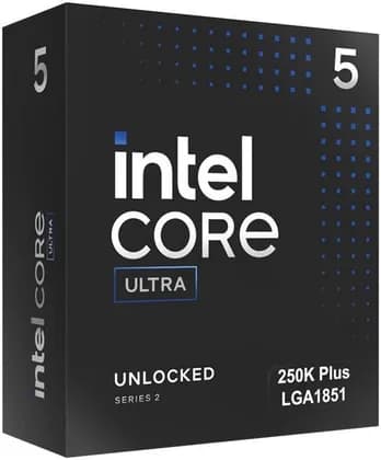 Intel Core Ultra 5 250K Plus LGA 1851 Processor, 18 Cores & 18 Threads, 5.3 GHz Maximum Turbo Boost, 30 MB Cache, Up To DDR5 7200 MT/s, 256 GB Max Memory | BX80768250KSA4UZ