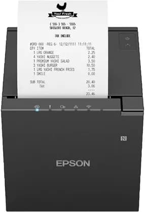 Epson TM-m30III Receipt Printer, 203x203 DPI Thermal Line, USB & Ethernet, Compact, Water-Resistant IPX2 Black | C31CK50112A0