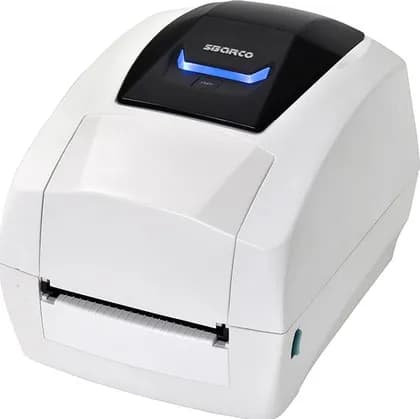 Sbarco T4ES Desktop Thermal Transfer Label Printer, 203 DPI 8 dots/mm Resolution, Up to 5 IPS Print Speed, Moveable Reflective Sensor, Cover Open Sensor, Ribbon Sensor, White | T4ES