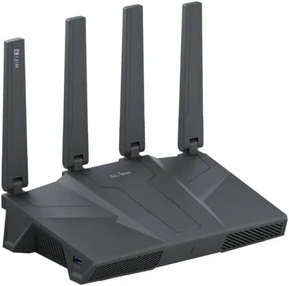 GL.iNet Flint 3 WiFi 7 Router, BE9300 Tri Band, 5 x 2.5GbE Multi Gig Ports, Qualcomm Quad Core Processor, WireGuard & OpenVPN Up To 680Mbps, Multi WAN Failover, USB 3.0, Black | GL-BE9300