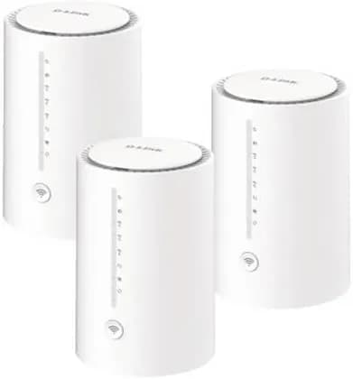 D-Link DIR-BE981 BE10000 Mesh Router, 10 Gbps Tri-Band Wi-Fi 7 Speed, Advanced Parental Controls, 7x Internal Antennas, 1x 10G WAN port, 4x 1Gbps LAN Ports, Pack of 3, White | DIR-BE981-3pk