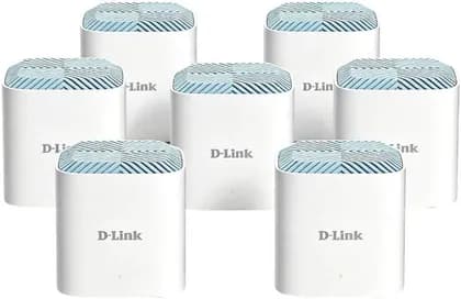 D-Link M18 AX1800 Mesh Router, Wi-Fi 6 Technology, Up to 1800 Mbps, Gigabit Ethernet LAN Port & 1 Gigabit Ethernet WAN Port, Voice Control, EAGLE PRO AI Technology, Pack Of 7, White | M18-7pack