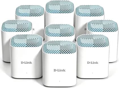 D-Link M18 AX1800 Mesh Router, Wi-Fi 6 Technology, Up to 1800 Mbps, Gigabit Ethernet LAN Port & 1 Gigabit Ethernet WAN Port, Voice Control, EAGLE PRO AI Technology, Pack Of 9, White | M18-9pack