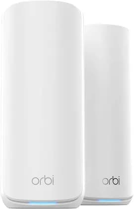 NETGEAR Orbi 870 Tri-Band Wi-Fi 7 Mesh System, 2-Pack, BE21000, 21Gbps, MLO, 5GHz & 6GHz, Quad-Core 1.5GHz, 1x 10G WAN, 4x 2.5G LAN, WPA3, Orbi App, 6000 Sq.Ft, White | RBE872-100EUS