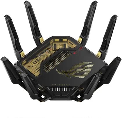 ASUS ROG Rapture GT-BE98 Edition 20 Quad-Band BE25000 Gaming Router, Wi-Fi 7, 31Gbps Wired Networking, Dual 10G & Quad 2.5G Ports, AI Gaming & Advanced Security, Black | 90IG08F0-MO9A3V