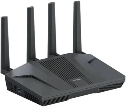 GL.iNet Flint 2 VPN Router, WiFi 6 AX6000 Dual Band, 2 x 2.5GbE Multi Gig Ports, Quad Core 2.0GHz Processor, OpenWrt Pre Installed, Multi WAN, WireGuard Up To 900Mbps, Black | GL-MT6000
