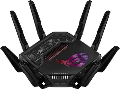 ASUS ROG Rapture GT-BE98 Quad-Band WiFi 7 Gaming Router, Supports 320MHz with Speeds of Up to 25 Gbps, Dual 10G Port, Mobile Game Mode, AiMesh & VPN Features | 90IG08F0-MO9A0V
