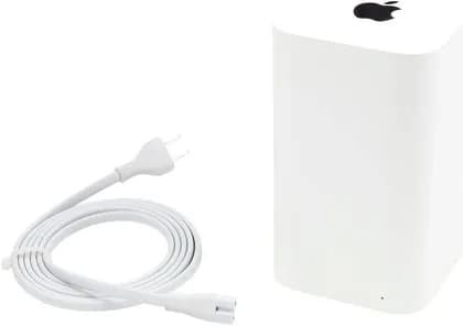 Apple AirPort Extreme Base Station 6th Gen, Dual Band 802.11ac WiFi Router, 3 Gigabit LAN Ports, 1 Gigabit WAN Port, USB 2.0 Port, Beamforming Technology, WPA2 Security, US Plug, White | ME918LL/A