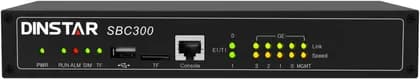 Dinstar SBC300 Session Border Controller, 5 Simultaneous Calls, Call Security with TLS/SRTP, Embedded VoIP Firewall, Network Capture, Remote Web and Telnet, Black | SBC300-05