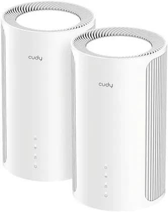 Cudy M11000 BE11000 WiFi 7 Tri-Band Mesh System, 2.5G Ports, 10.6Gbps Wireless Router with Quad-Core CPU & VPN Support, 2-Pack, White | M11000