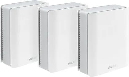 ASUS ZenWiFi BT8 BE14000 Smart AiMesh Extendable Router, 6GHz WiFi, 14 Gbps, 7x Internal Antennas, Dual 2.5G Ports, Parental Controls & VPNs, Advanced Network Security, 3 Pack, White | 90IG0930-MO3B40