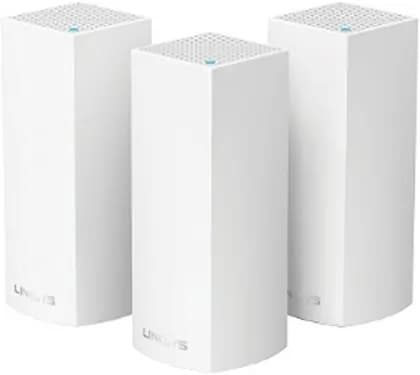 Linksys AC2200 Tri-Band Mesh System, Seamless Roaming, 2x2 Spatial Streams, Cross-Channel Solution, 2x Gigabit Ethernet Ports, Pack of 3, White | WHW0303