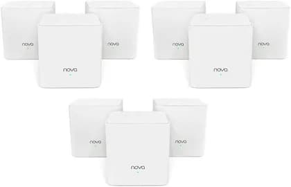 Tenda Nova MW3 Mesh AC1200 Dual-Band Router Wi-Fi System, (3-Pack x 3), Up To 1200Mbps, 5 GHz, Plug and Play, Works With Alexa, Parental Controls, Router Replacement, White | Nova MW3 (3-Pack x 3)