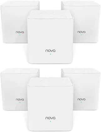 Tenda Nova MW3 Mesh AC1200 Dual-Band Router Wi-Fi System, (3-Pack x 2), Up To 1200Mbps, 5 GHz, Plug and Play, Works With Alexa, Parental Controls, Router Replacement, White | Nova MW3 (3-Pack x 2)