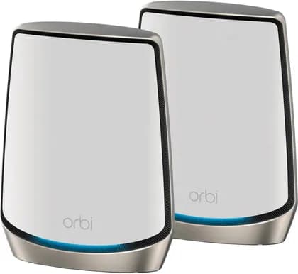 NETGEAR Orbi RBK862S Wireless Tri-Band 2-Piece Mesh Wi-Fi System, AX6000 Router with 1 Satellite Extender, Up to 6Gbps Speed, Up to 5400 sqft Coverage, 10Gig Port, White | RBK862S-100APS