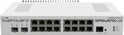 MikroTik Cloud Core 16 Port Router, 2 SFP+ Ports, RJ45 Console, 1200MHz Frequency, (2) 1G/10G Optical, 10/100/1000Mbps LAN, White | CCR2004-16G-2S+PC