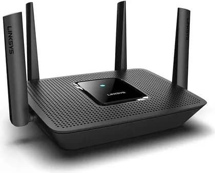 Linksys MR8300 Tri-Band Mesh AC2200 Wi-Fi 5 Router, Up to 2200 Mb/s Speed, Multi-User MIMO Technology, 2200 sq ft Coverage, 4x 10/100/1000 Mb/s Ethernet LAN Port, Beamforming+, Black | MR8300