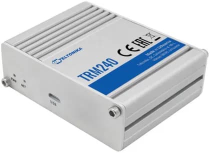 Teltonika TRM240 Industrial Cellular Modem, 4G/LTE (Cat 1), 3G, 2G Connectivity, USB Interface, 1 x SMA Sim Slot For LTE Rugged Aluminum Housing, Low Power Consumption, White | TRM240