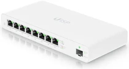 Ubiquiti UISP 8 Port Gigabit PoE Router, Up to 1 Gbps NAT Throughput, GbE RJ45 Ports with 27V Passive PoE Output / 1G SFP Port, Firewall and OSPF Routing, White | UISP-R
