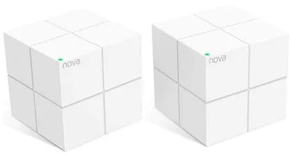 Tenda Nova MW6 AC1200 Whole Home Mesh Wi-Fi System Wireless Router, 4000sq² Wi-Fi Coverage, 2 Gigabit Network Ports, App Control, Easy Set Up, Pre Configured, White, Pack of 2 | Nova MW6-2