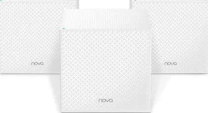 Tenda Nova AC2100 MW12 Whole Home Mesh Wi-Fi System Wireless Router, Tri-band, 3 Gigabit Ports, 6000sq² Wi-Fi Coverage, Easy Set Up, Work with Alexa, 300 Mbps, Wave 2 MU-MIMO, Pack of 3 | Nova MW12-3
