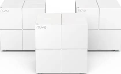 Tenda Nova MW6 WiFi Mesh AC1200 Gigabit Dual Band Router, 1200 Megabits Per Second, Covers Home up to 6,000 Sq Ft, 3W Antenna Gain, Auto-Turbo Backhaul, Work w/ Alexa, White, Pack of 3 | Nova MW6-3