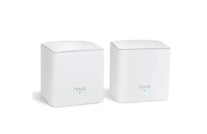 Tenda Nova MW5c AC1200 Mesh WiFi System, 1200 Mbps, 200sqÂ² Wi-Fi coverage, 5 GHz/2.4 GHz, Gigabit Ethernet, White, Pack of 2 | Nova MW5c-2