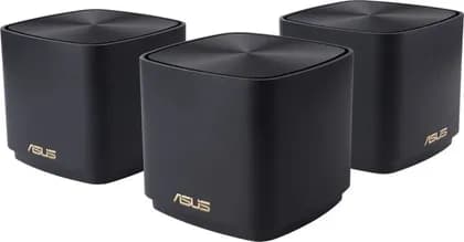 ASUS ZenWifi XD4 AX1800 Mini Wireless Router, Tri-band WiFi 6, 2.4/5 GHz, 2x Gigabit LAN, Black (Pack of 3) | 90IG05N0-MO3R10