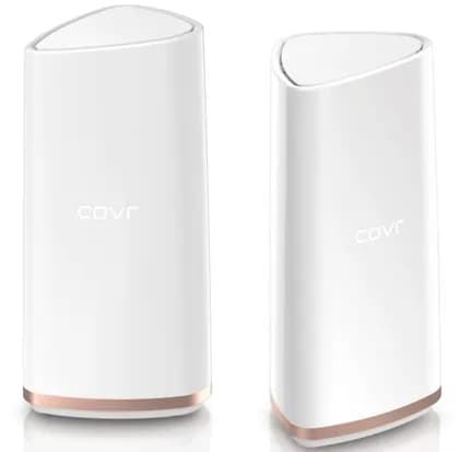 D-link 2-Piece COVR 2202 Tri Band Whole Home Mesh Wi-Fi System, 2 x 867 Mbps 5 GHz, 400 Mbps 2.4 GHz Wi-Fi Router - White I DL-COVR2202