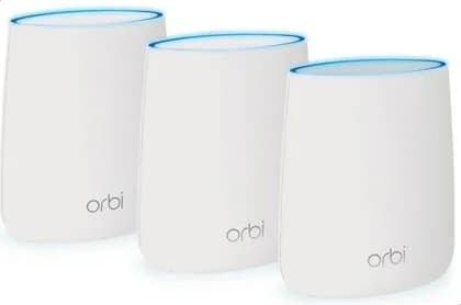 Netgear RBK23 AC2200 Orbi Whole Home Mesh Wi-Fi System 3 Pack, 6,000 sq. ft. WiFi Coverage, Tri-Band | NG-RBK23-100UKS