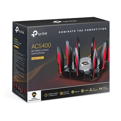 TP-Link Archer AC5400x Tri Band Smart WiFi Gaming Router (802.11 a/b/g/n/ac, 1000Mbps @ 2.4GHz, 2167Mbps @ 5GHz, USB 3.0) | AC5400x
