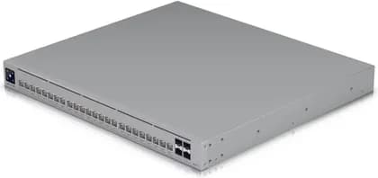 Ubiquiti UniFi Pro HD 24 PoE Layer 3 Etherlighting Switch, 24-Port 2.5G/10G PoE++, 600W PoE Budget, 4 10G SFP+ Uplinks, Rackmount, Managed Network Switch, Gray/Silver | USW-Pro-HD-24-PoE