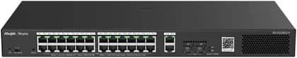 Ruijie Reyee RG-ES228GS-P 28-Port Gigabit Smart Cloud Managed PoE Switch, 24x PoE+ Ports, 370W PoE Budget, 2x 1GE SFP Uplink Ports, Layer 2 CCTV Network Switch, Black | RG-ES228GS-P