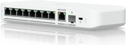 Ubiquiti Flex 2.5G Switch, 8x 2.5 GbE RJ45 Ports, 60 Gbps Switching Capacity, 45 Mpps Forwarding Rate, Port Isolation & Mirroring, Flow & Storm Control, White | USW-Flex-2.5G-8